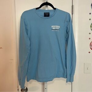 Abercrombie & Fitch Light Blue Long-Sleeve Shirt - Size M